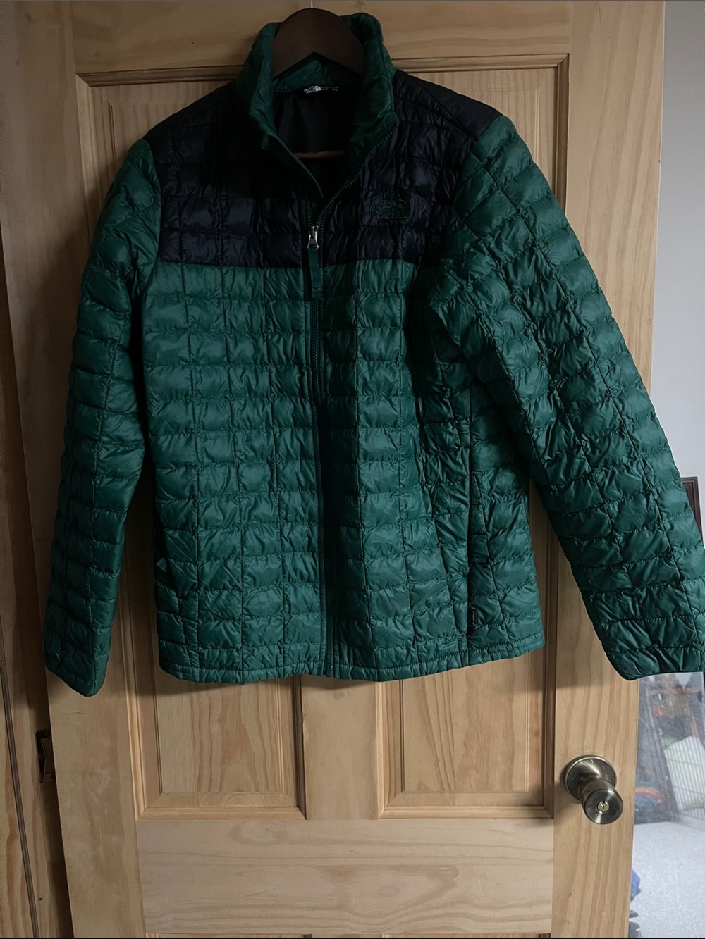 The North Face Green Jacket with Black Interior